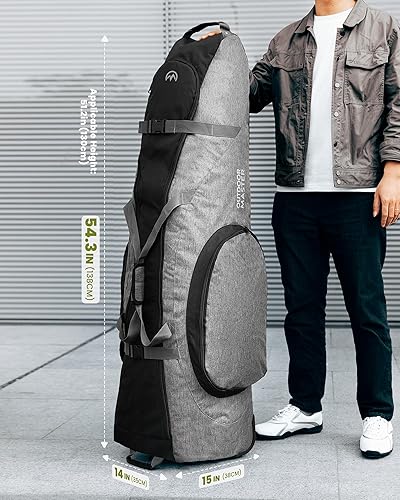 Miniatura 8 de OutdoorMaster Bolsa de Viaje de Golf Acolchada con Ruedas Reforzadas, Oxford 900D de Servicio Pesado Resistente al Desgaste y Resistente al Agua