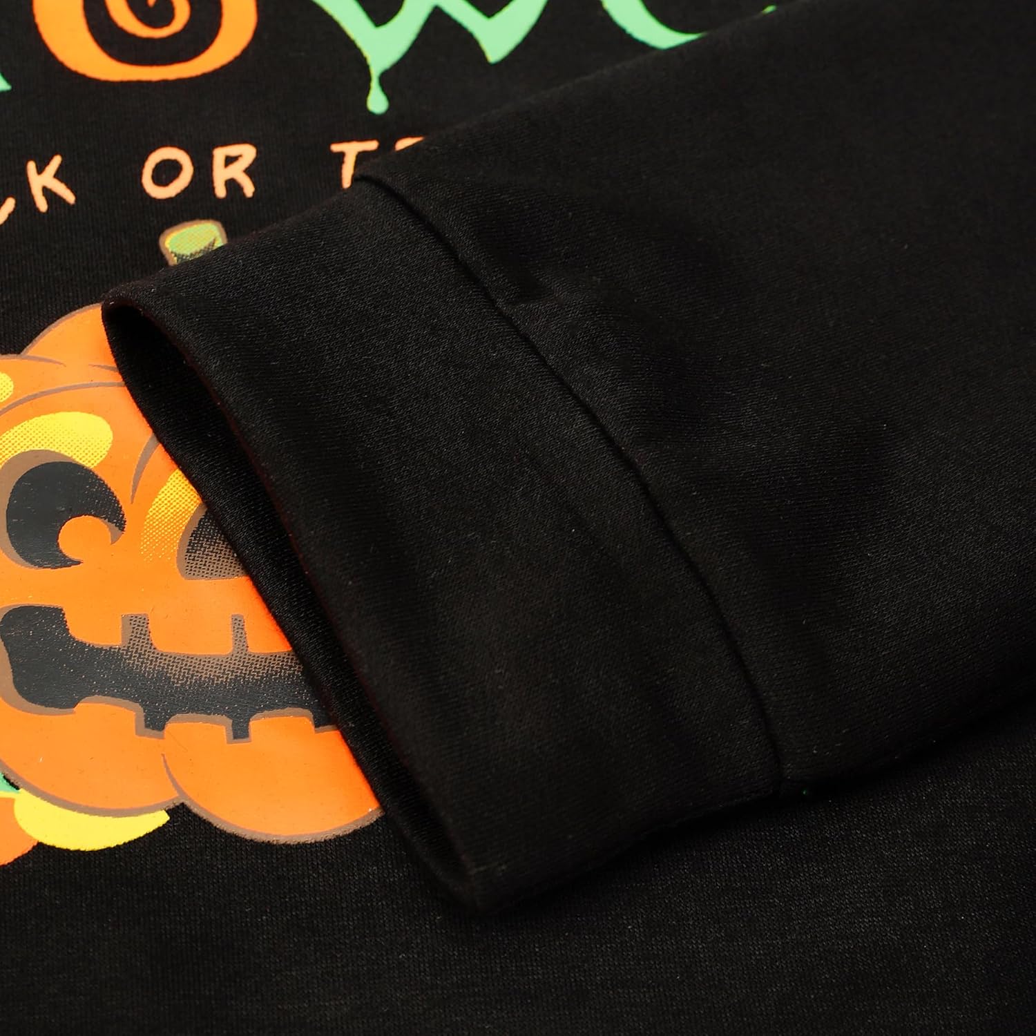 Women's Funny Halloween Pumpkin Face Sweatshirt Slouchy Witch Shirt Long Sleeve Pullover Tops for Thanksgiving Gift - Image 2