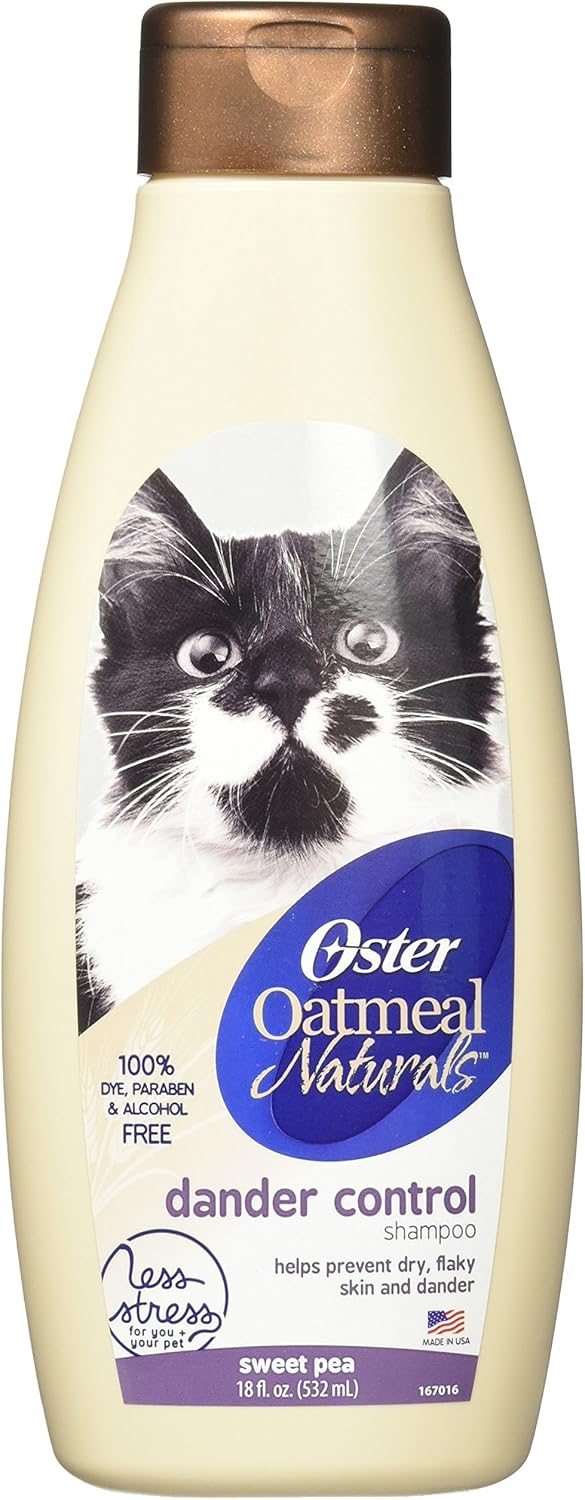Oster Oatmeal Naturals Dander Control Cat Shampoo, Sweet