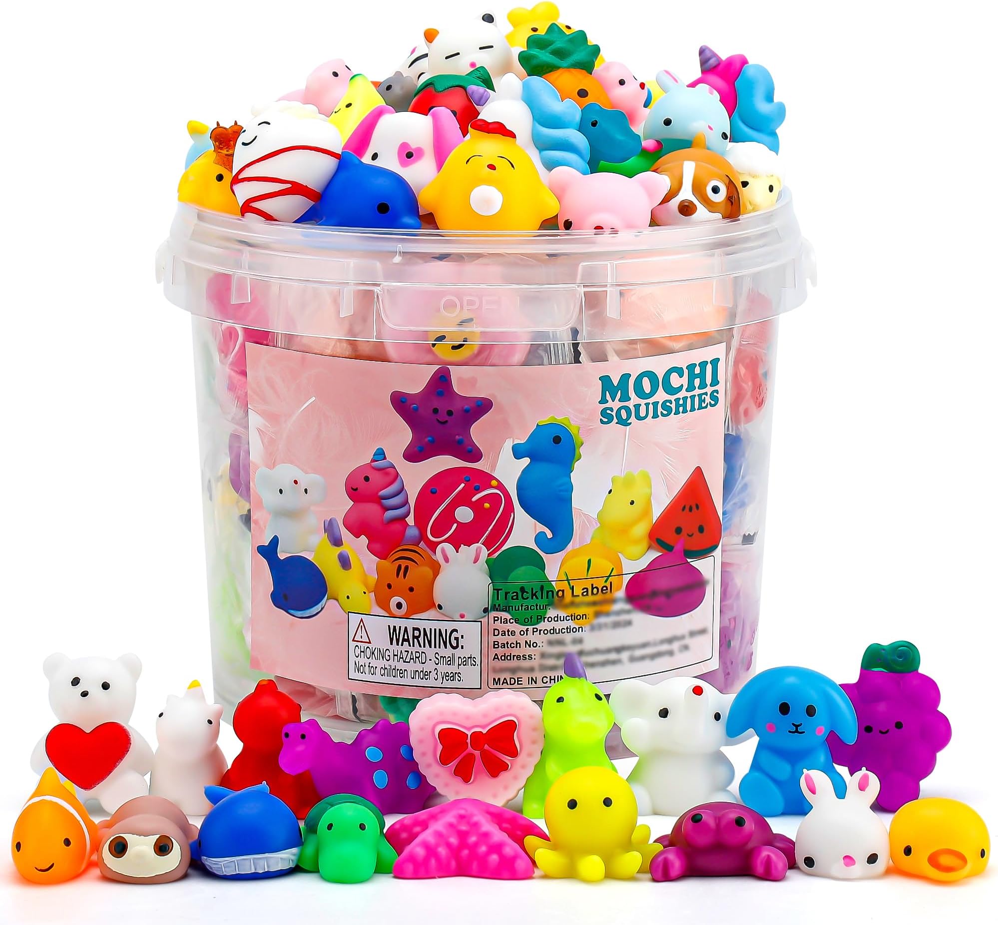 80 Pack Mochi Squishy Toys, Party Favors for Kids 4-8-12,Birthday Gifts Treasure Box Classroom Prizes Goodie Bag Stuffers, Mini Squishy Fidget Toys, Carnival Prizes in Bulk