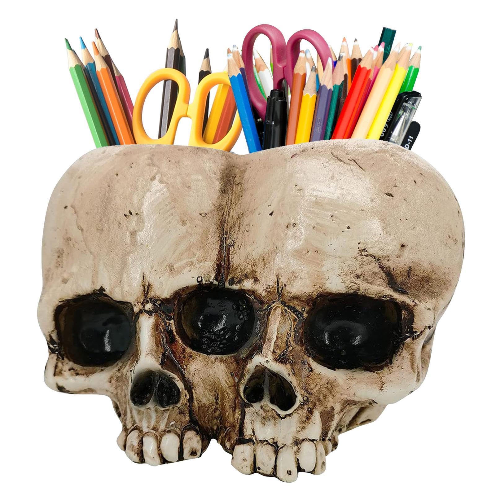 Maceta de calavera de Halloween coleccionable, el regalo original para amantes del terror