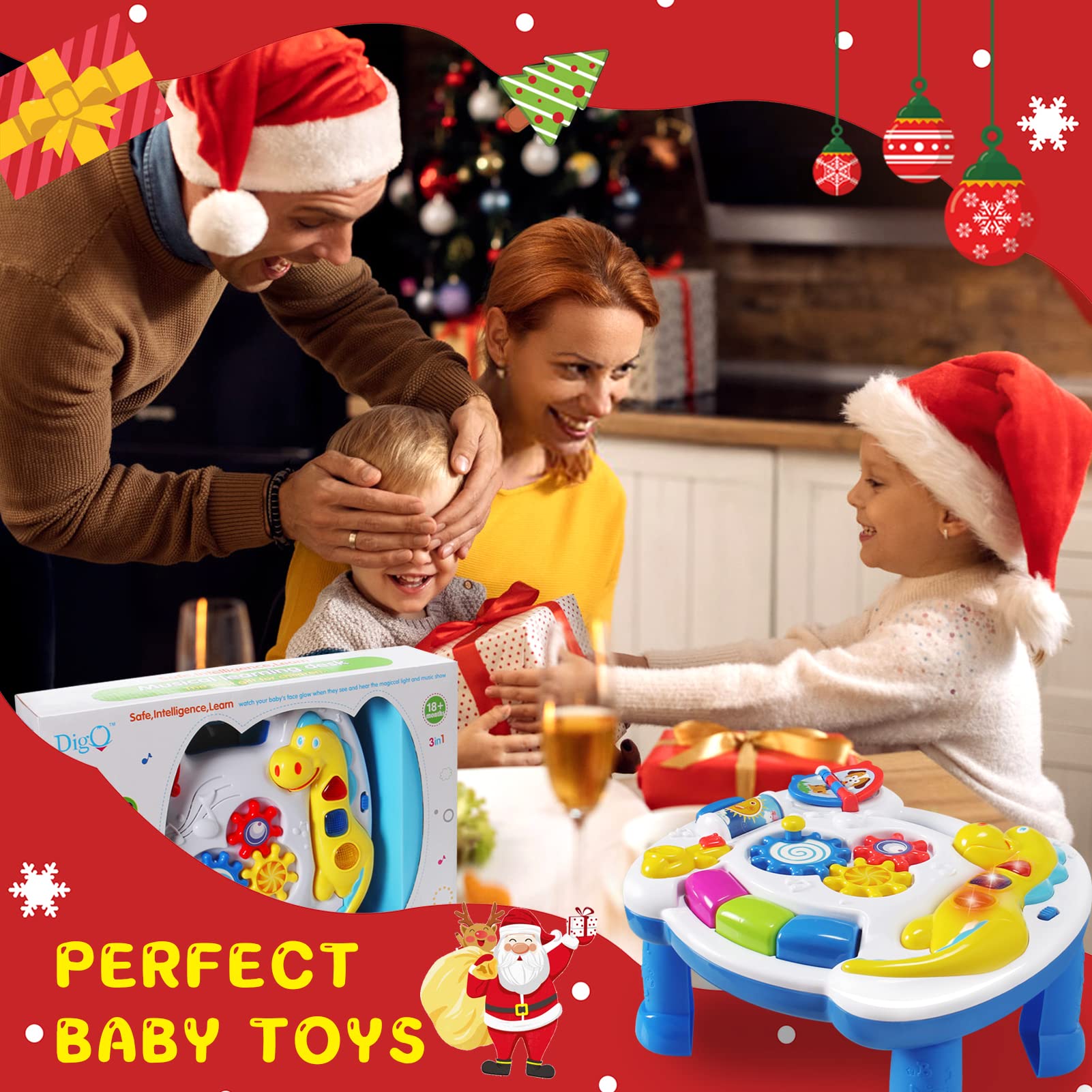 Centro de actividades musicales para bebés, juguete de 12 a 18 meses, mesa de actividades, juguetes para bebés de 12 a 18 meses, aprendizaje temprano, niños de 12 meses, regalos de 8