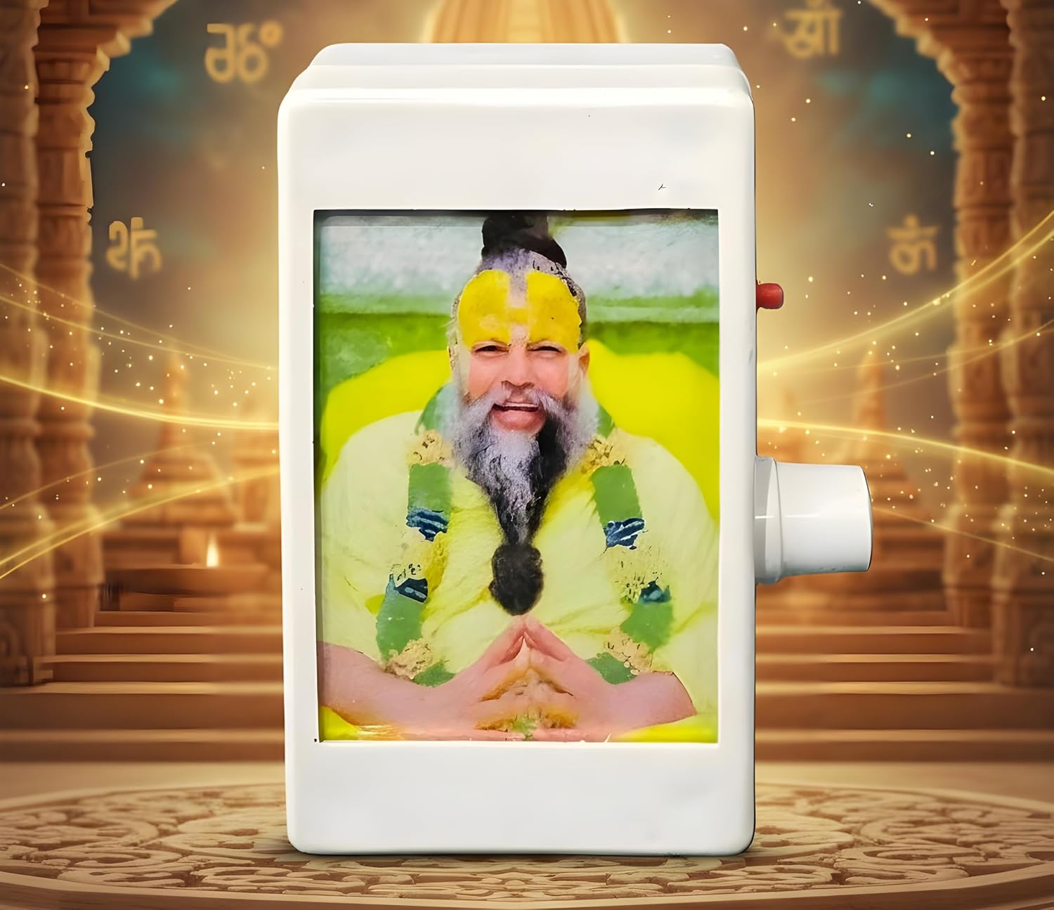 Premanand Ji Maharaj Naam Jaap Box | 9-in-1 LED Mantra Chanting Device | Preloaded Radha Krishna Bhajans & Naam Jaap | Spiritual Audio Player for Home, Office & Temple | Ideal Devotional Gift