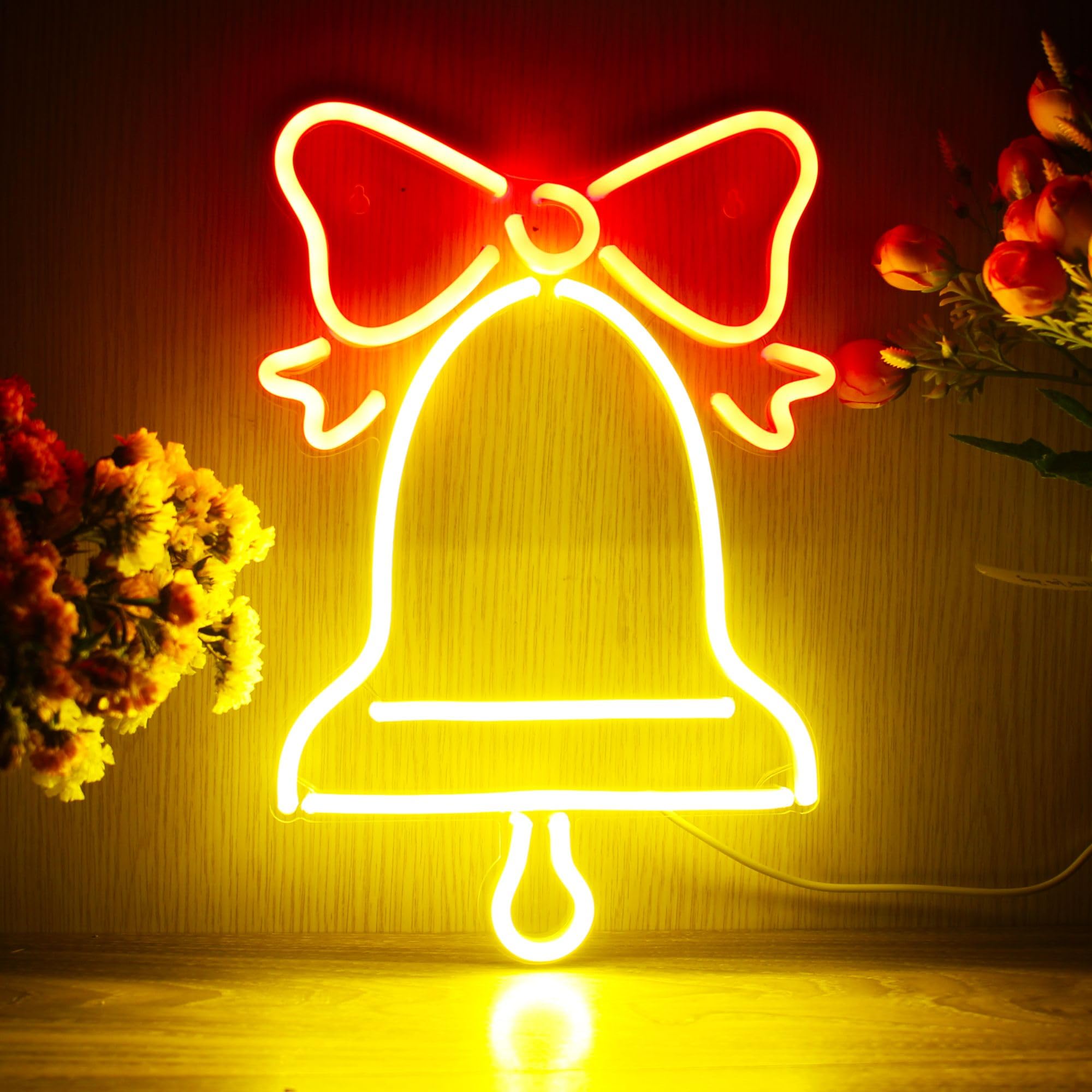 ADVPRO Letrero de neón LED de silicona flexible con cinta de Navidad - dorado - st16s66-fnu0094-e