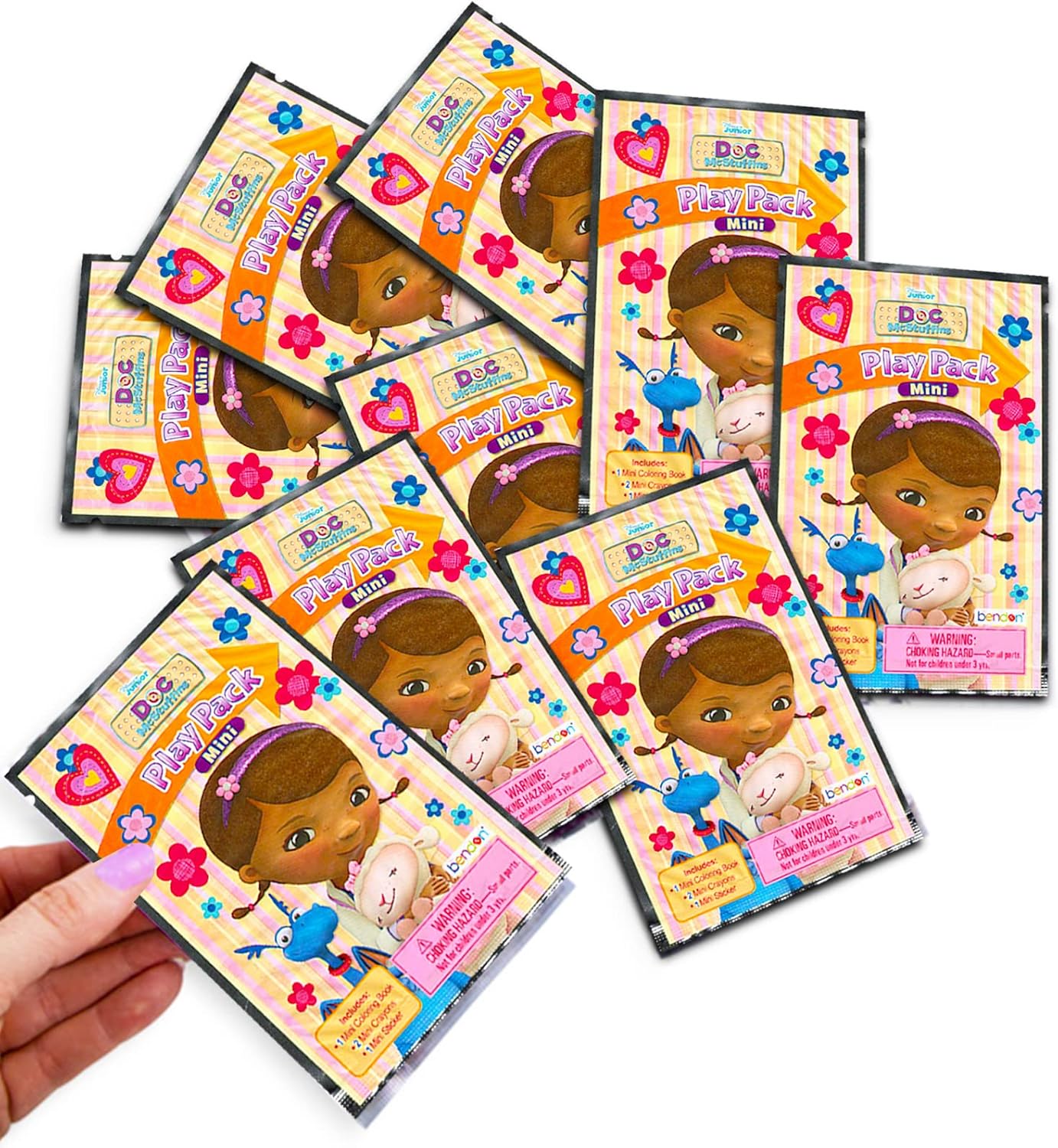Disney Doc McStuffins Valentine's Day Classroom Gift Exchange Bundle - 24 Mini Coloring Activity Books for School, Stickers | Valentines Kids Party Favors