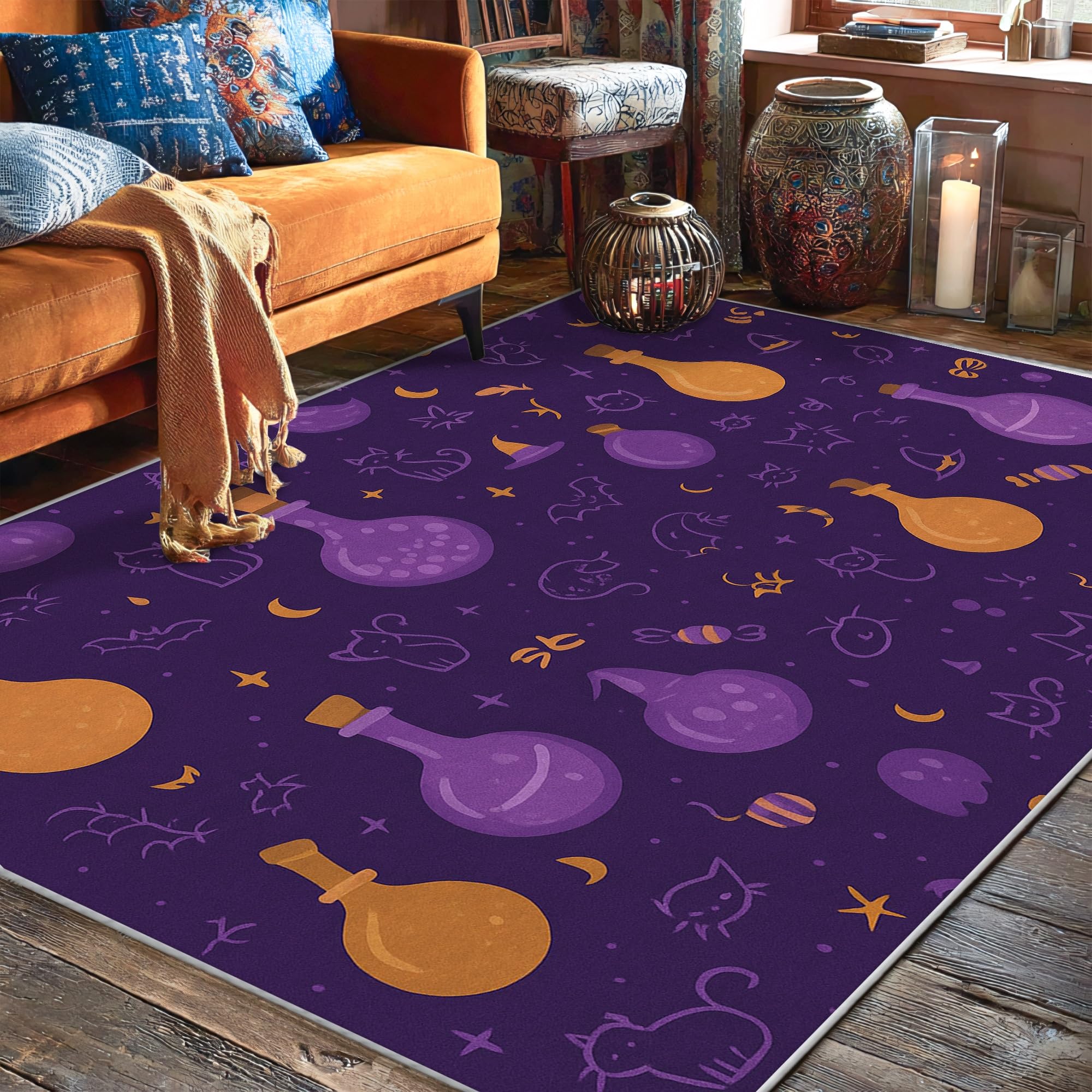 Tapis d'Halloween magique pour transformer l'ambiance du salon