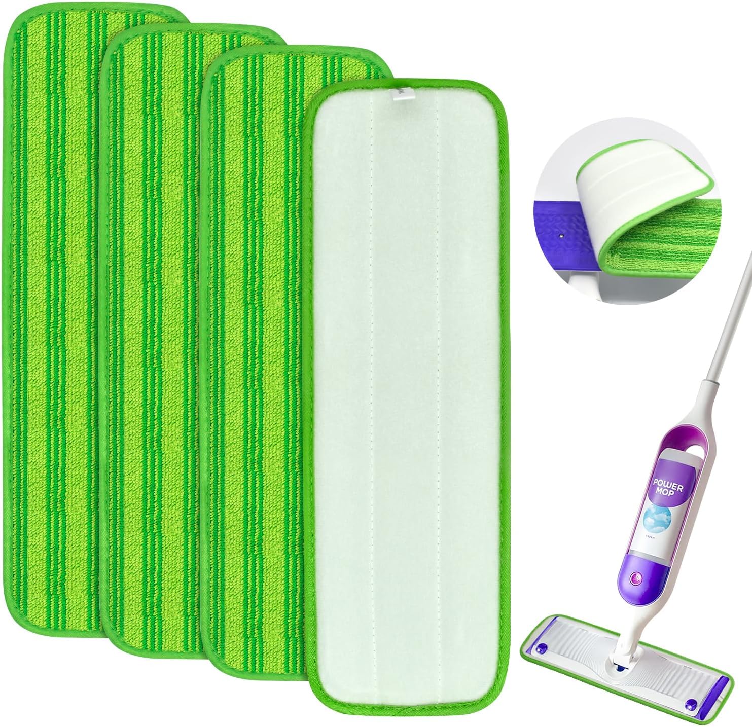4-Pack Replacement Pads For BISSELL PowerFresh Steam Mop - Fits 1940, 1440, 1544, 1806, 2075 Models