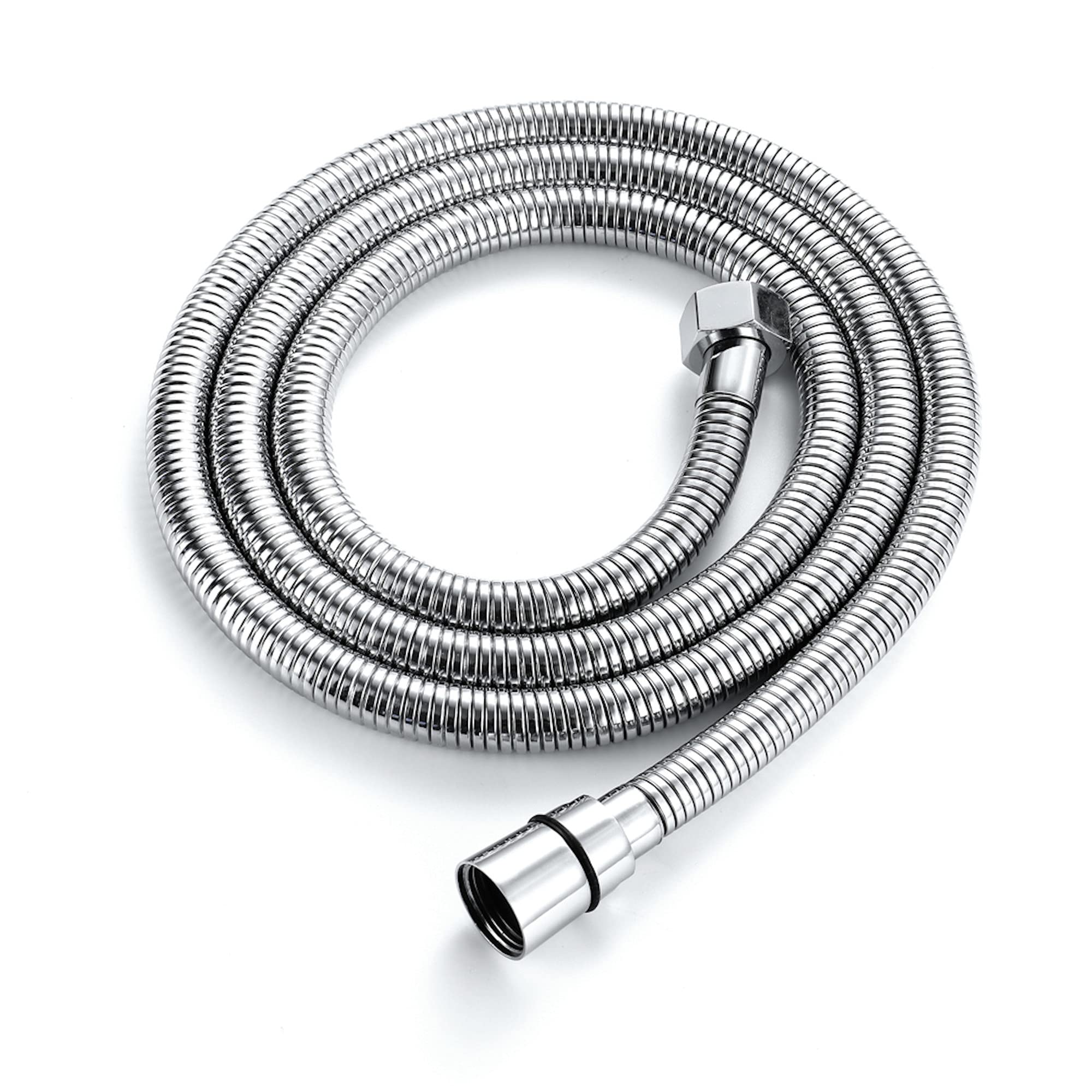 Enki Chrome H01, Shower Hose, Flexi Bathroom Shower Head Hose Pipe Replacement, Standard 8Mm Bore Diameter, 150Cm Length, Modern Or Traditional Bathroom Design