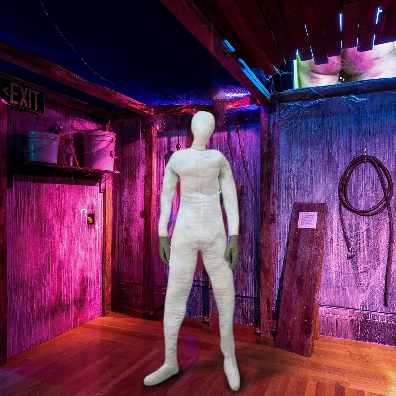 Manekin Halloweenowy Straszne Akcesorium Do Odgrywania Ról Z Możliwością | Manekin Naturalnej Wielkości do Występów Scenicznych, Escape Roomów oraz Karnawałów