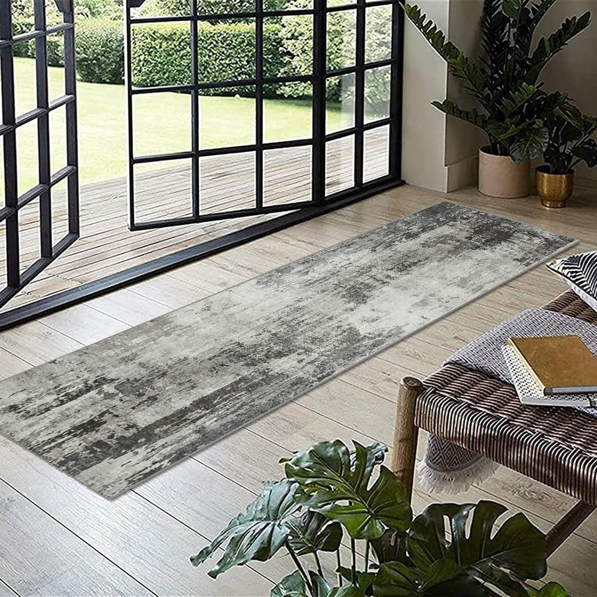 Tappeto Runner 3 Metri Antiscivolo - Per Cucina, Corridoio, Grigio, Lavabile - Foto 13