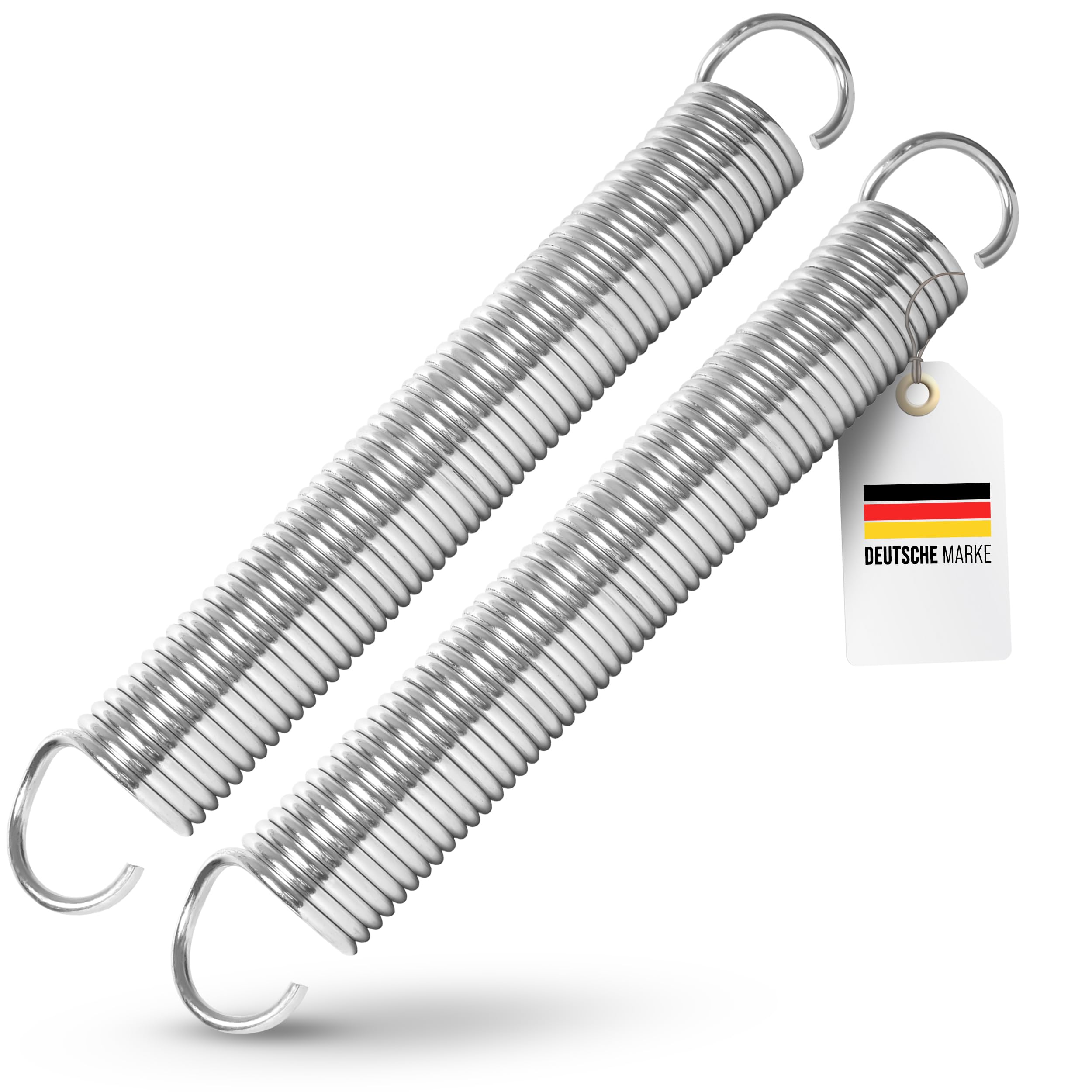 Garage Door Spring Pair (2 Pieces) Universal Tension Spring - Available in 9 Different Sizes - Galvanised Garage Door Springs Made of Manganese Steel - (470 x 61 x 7 mm / Tensile Force: 198 kg)