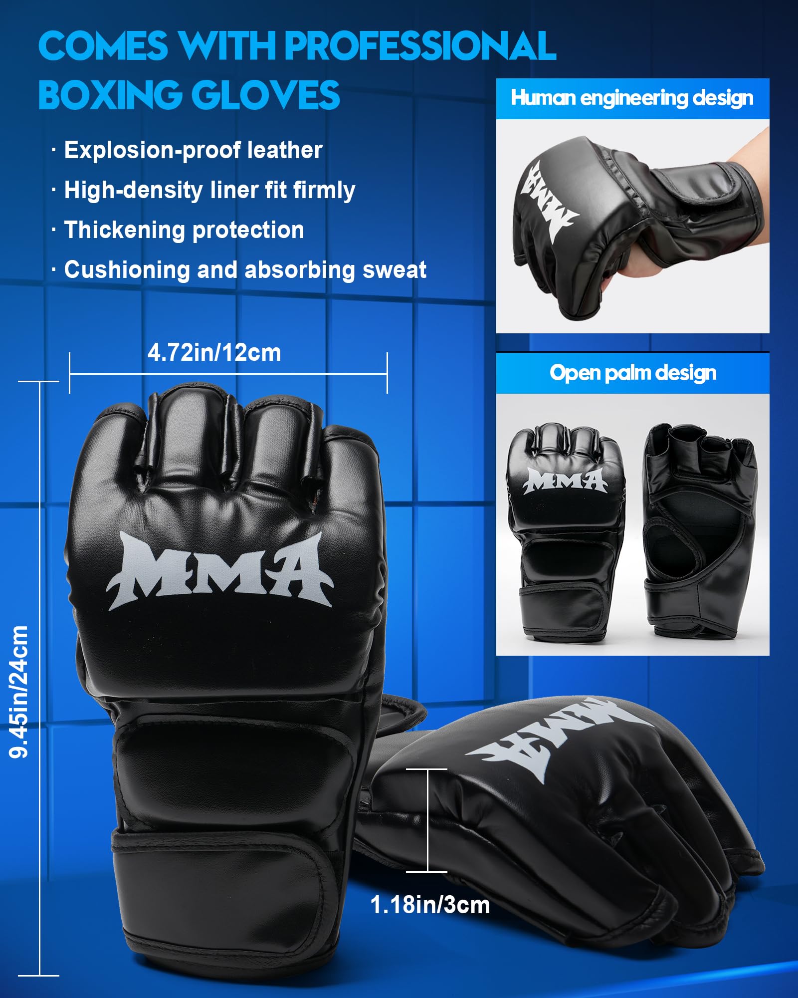 Music Boxing Machine Adultos - 9 Modos de Velocidad Maquina Boxeo Musical Pared con Guantes De Boxeo - Máquina de Boxeo con Bluetooth y Recuento Inteligente y Luces al Ritmo de la Música