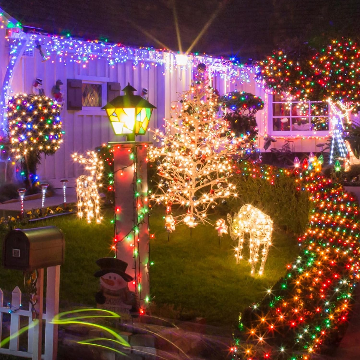 Joomer Color Changing Christmas Lights, 100FT 300 LED String Lights with Remote Timer Dimmable Connectable Fairy String Outdoor Waterproof for Christmas Decoration (Warm White to Multicolor)