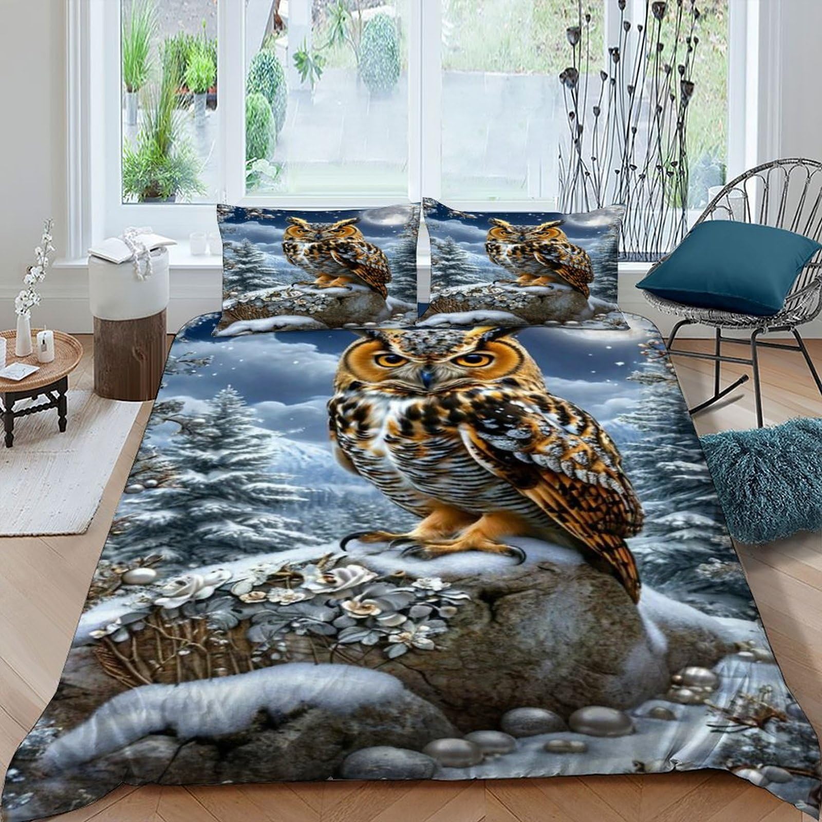 Housse de couette microfibre thermorégulatrice grand lit Wild Animals