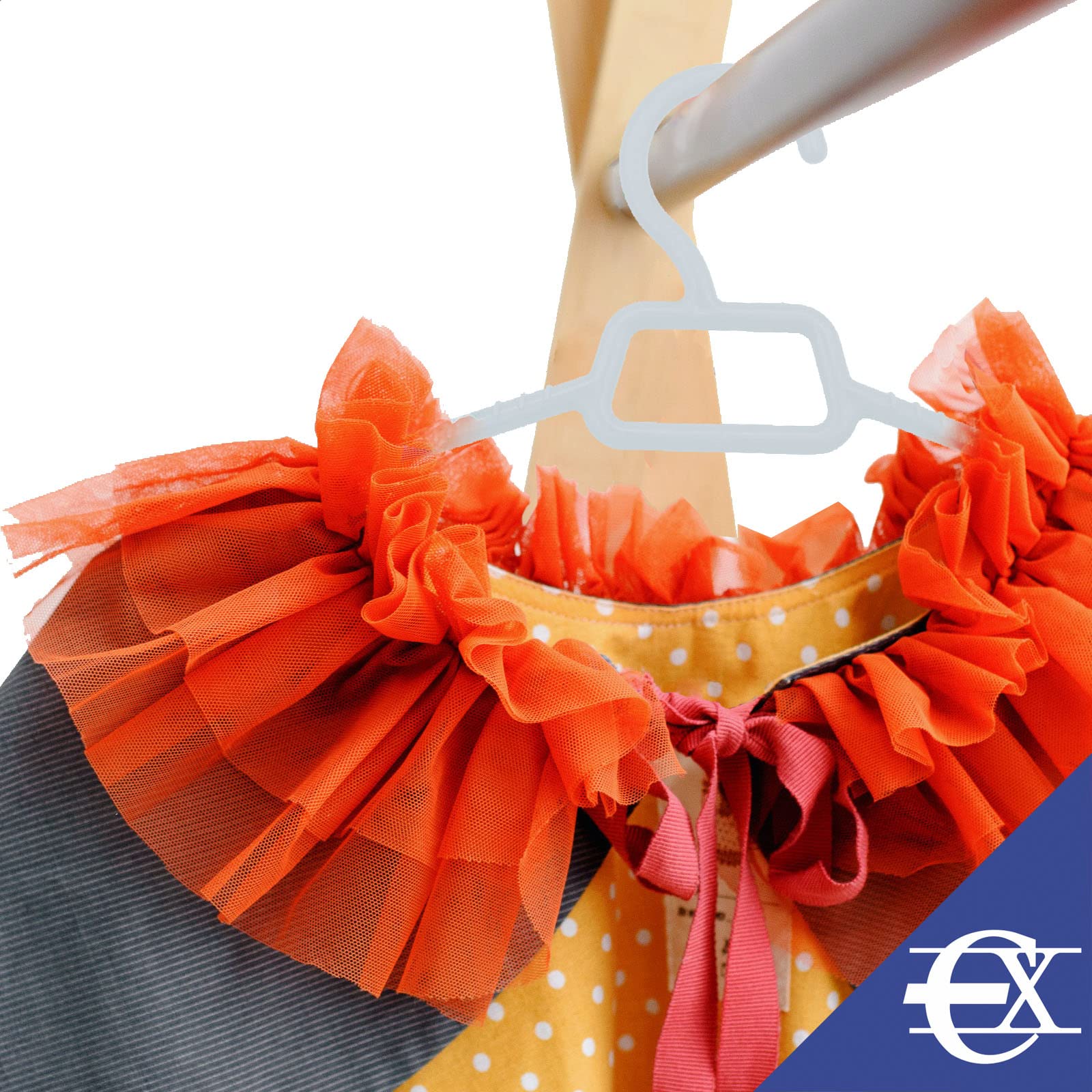 Grucce Bambini 10 Pezzi - Appendiabiti Antiscivolo, Bianco, 26 Cm