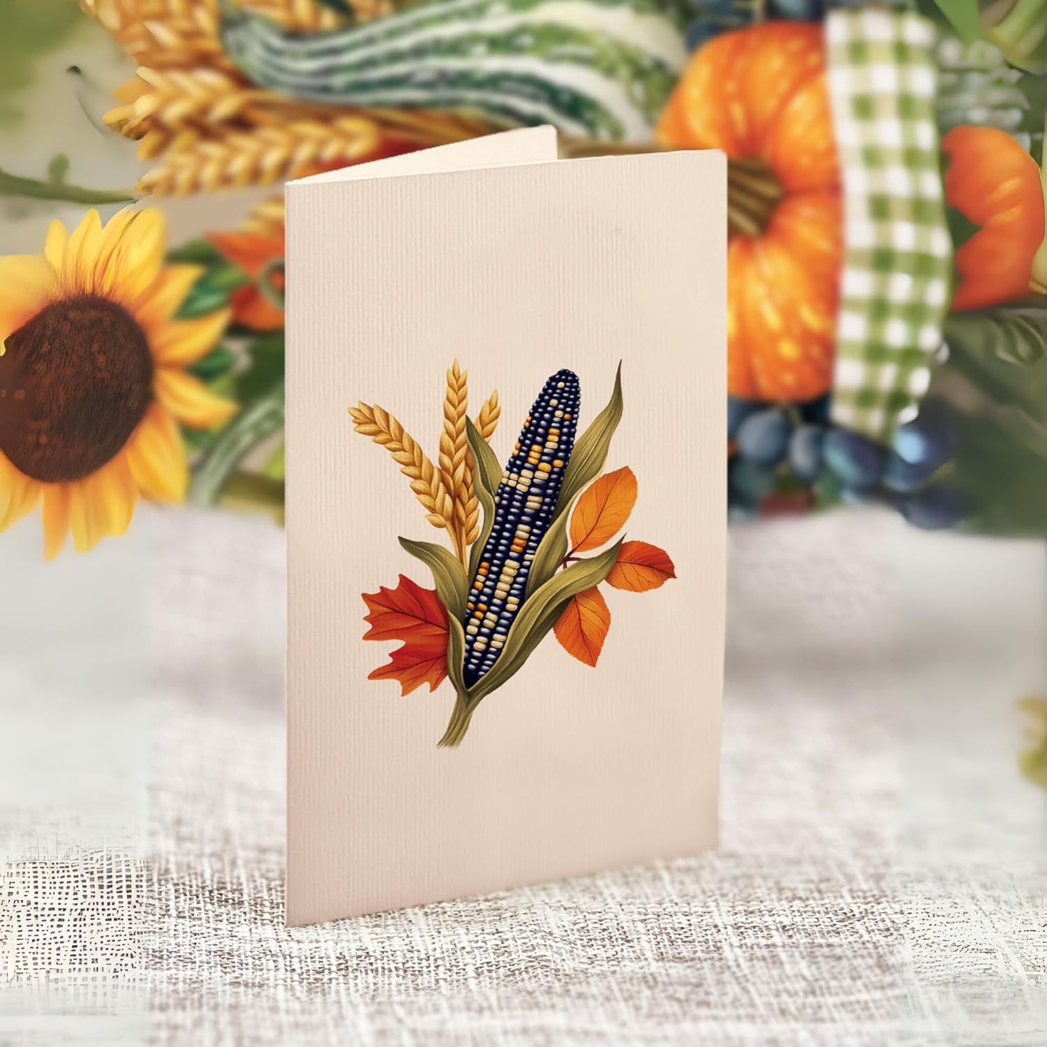 Freshcut Paper Pop Up Cards, Mini Golden Harvest, 6 Inch Mini Sized Forever Flower Bouquet 3D Popup Greeting Card, Birthday Cards, Thank You Card, Blank Notecard & Envelope - Image 4