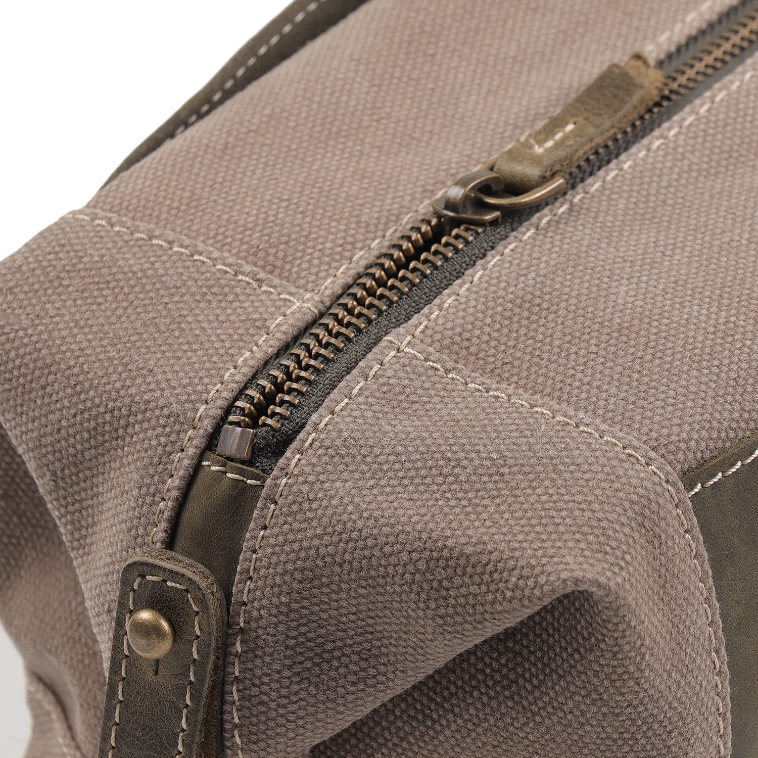 Londo Trousse de toilette Trousse de toilette de voyage en cuir véritable et toile Dopp Kit - Unisexe