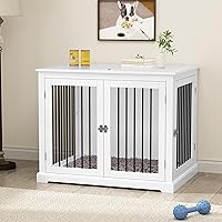 Vista 9 de Jaula para Perros Estilo Mueble con Cojín, Perrera para Perros Mediana, Jaulas para Mascotas, Jaula para Perros para Perros Pequeños y Medianos