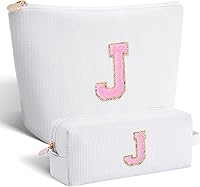 Vista 80 de Bolsa de maquillaje con iniciales personalizadas, bolsa de cosméticos, Lavanda, K