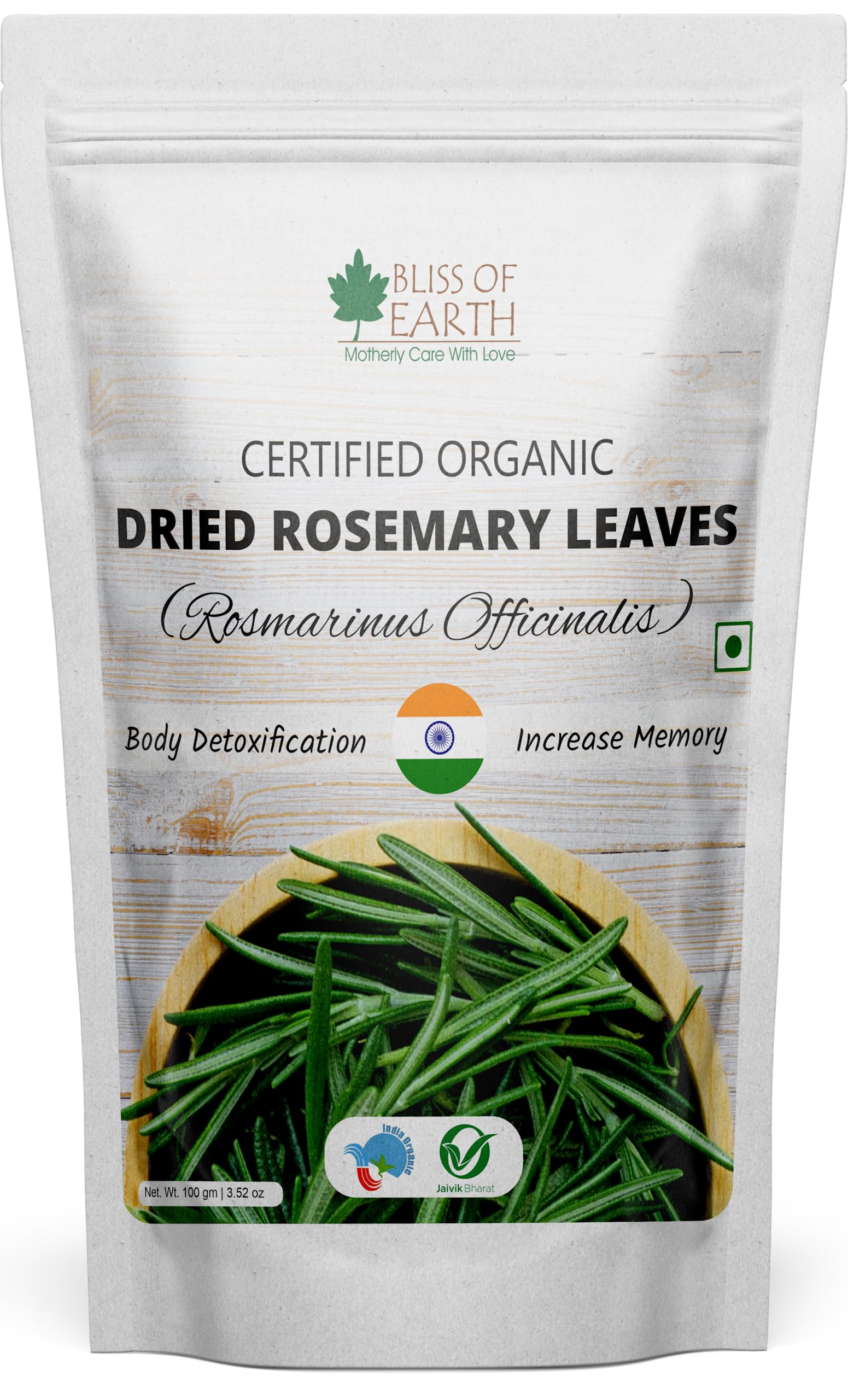 Bliss of Earth Dried Rosemary Leaves for Hair Growth, Organic Dried Rosemary Leaves for Cooking, Leaves for Scalp Health, for Focus, Digestive & Immune Support – 100g