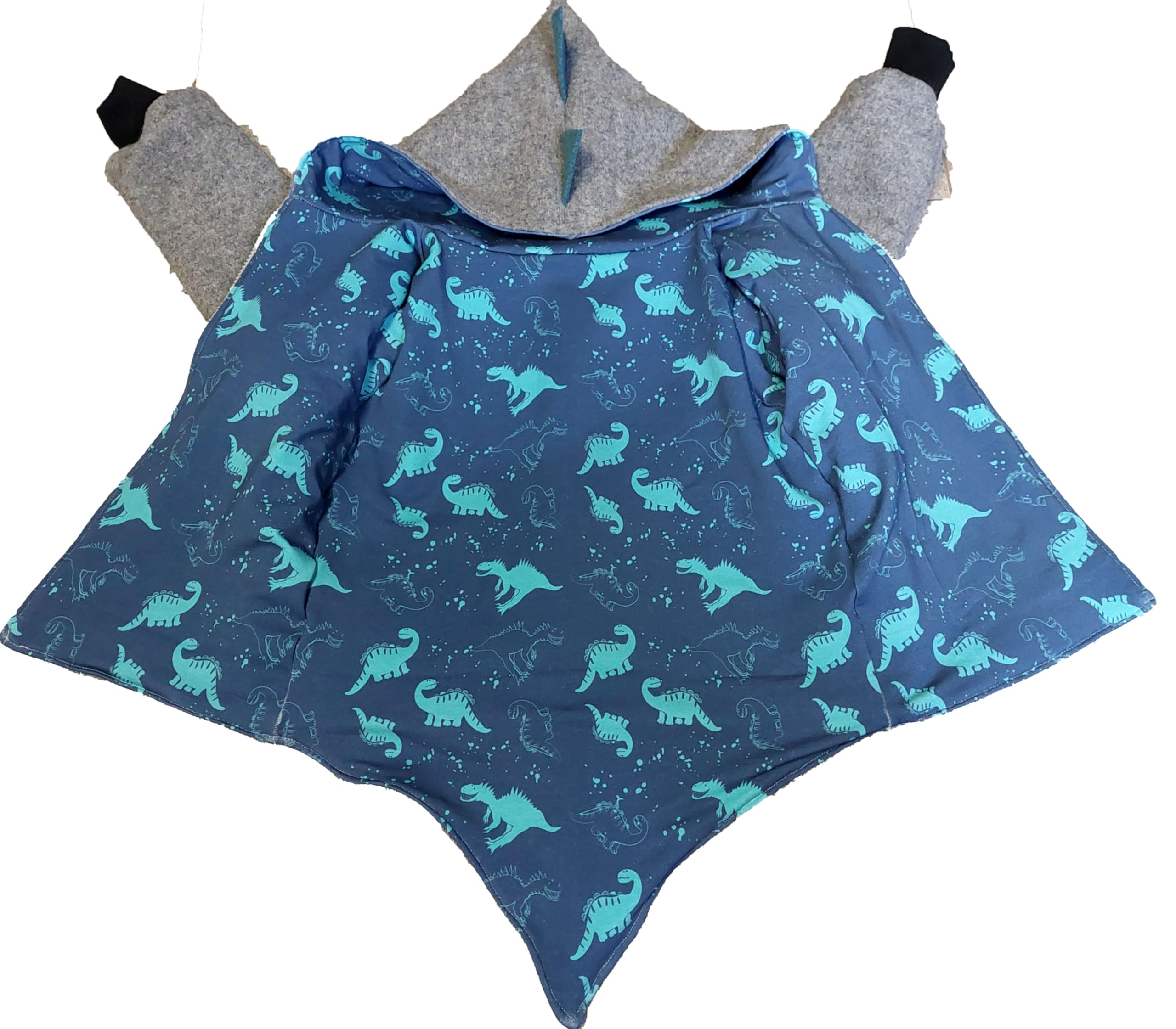 Wollwalkjacke Jacke Dinos Drachenjacke Zipfeljacke Wendejacke Kapuze Baby Kinder Wollwalkjacke