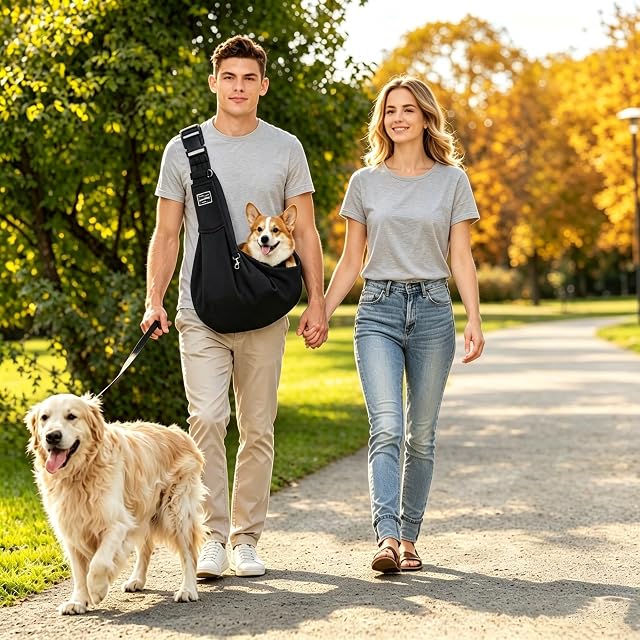 Foto 2 de 6 de PETCUTE Bolso de Hombro para Mascotas de hasta 7.5 KG,Bolso de Viaje para Perros con Cinturón Seguridad…