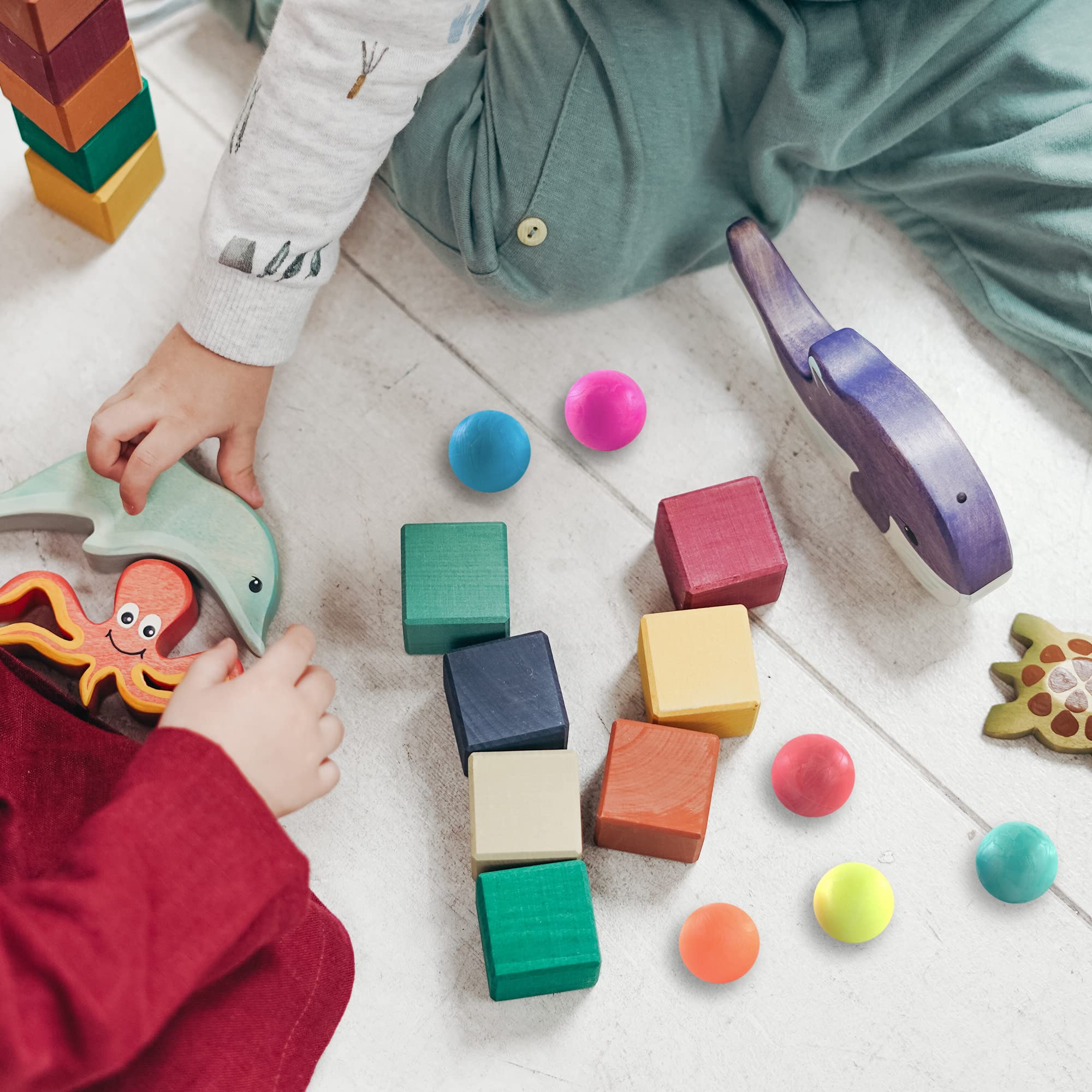 Bolas pequeñas de goma neón de 1 pulgada para niños, premios de fiesta de cumpleaños, surtido colorido, (paquete de 24) 5
