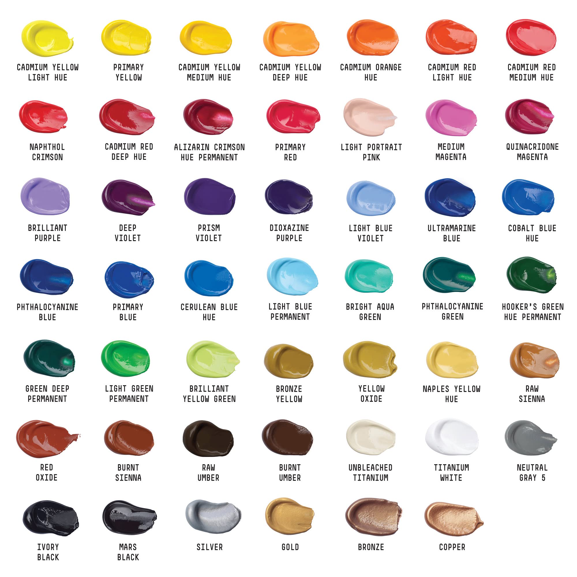 Liquitex 3699395 Basics zestaw farb akrylowych – tubki 48 x 22 ml, odporne na działanie światła farby akrylowe, średnia lepkość, żywe kolory, idealne na płótno, do mieszanych mediów i malowania