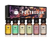 P&J Trading Polynesian Set of Fragrance Oil - Plumeria, Aloe, Pineapple, Bamboo, Gardenia, Coconut Candle Scents for Candle Making, Soap Making, Diffuser Oil Scents