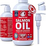 Salmon Oil for Dogs 237 mL - Healthy Skin & Coat, Fish Oil, Omega 3 EPA DHA, Liquid Food Supplement