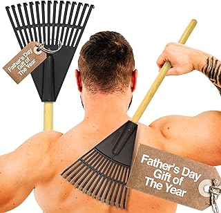 Back Scratcher | Lightweight, Oversized Rake Back Scratcher | 15 Prongs, Wider Size Scratching Claw | Anti-Slip Handle | Ergonomic Back Scratcher for Men and Women | Backscratchers for Adults (Black)