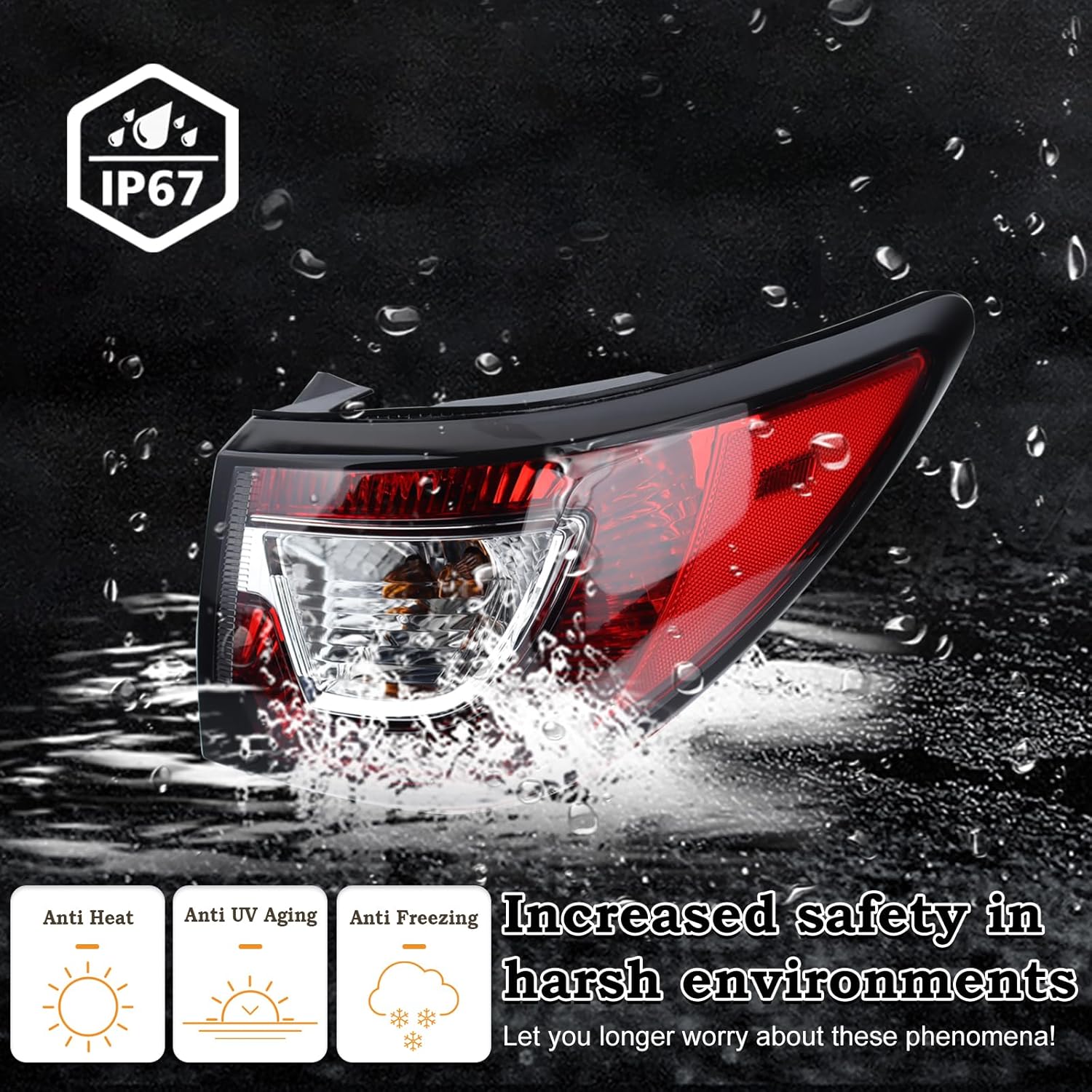 1 Pair Tail Light Rear Lamp Compatible for 2013-2017 Chevy Traverse Left Driver And Right Passenger Side With Bulbs Both Lights 84266019 23301756 GM2804112 84266020 23301757 GM2805112