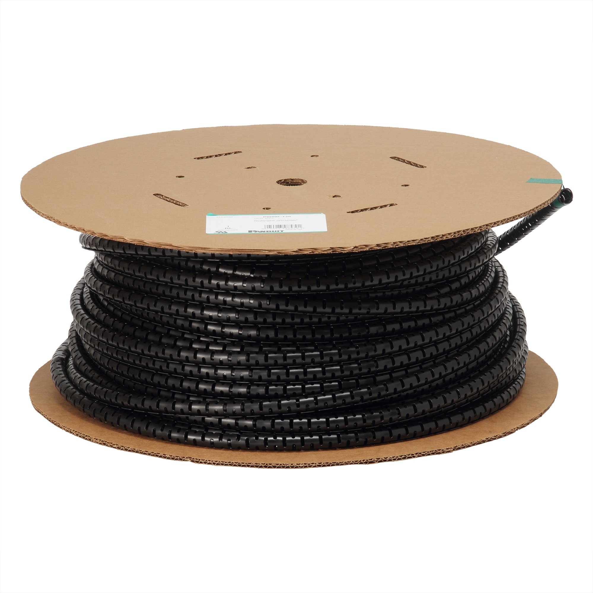 Panduit PW150F-L20 Pan-Wrap Split Harness Wrap, Polyethylene, Black (50-Foot)