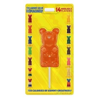 The Original Giant Gummy Bears!TM from GGB Candies Orange, 8 Ounce
