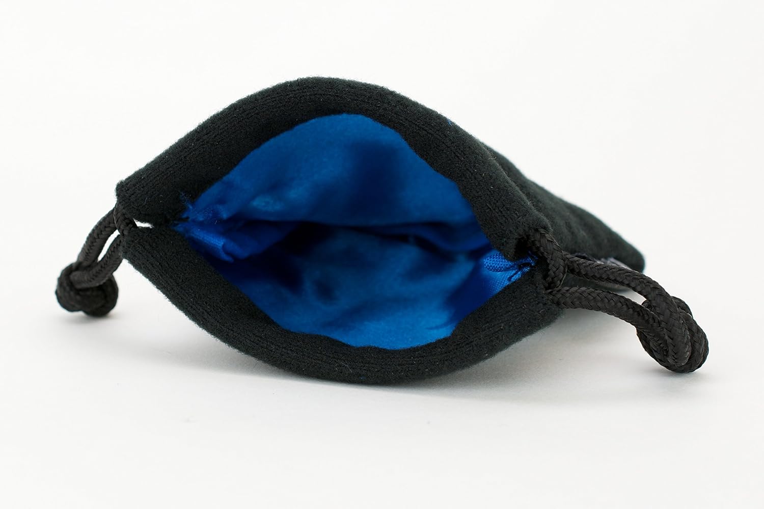 Classic Small Dice Bag - 3.75 inches x 4 inches with drawstring tie - Perfect for up to 21 polyhedral dice (Blue Interior)