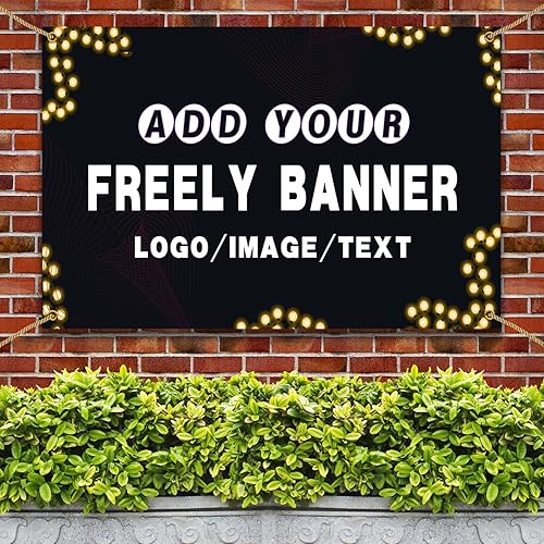 Banners y letreros personalizados para exteriores e interiores, diseño de logotipo, letrero personalizado para negocios, cumpleaños, fiesta,