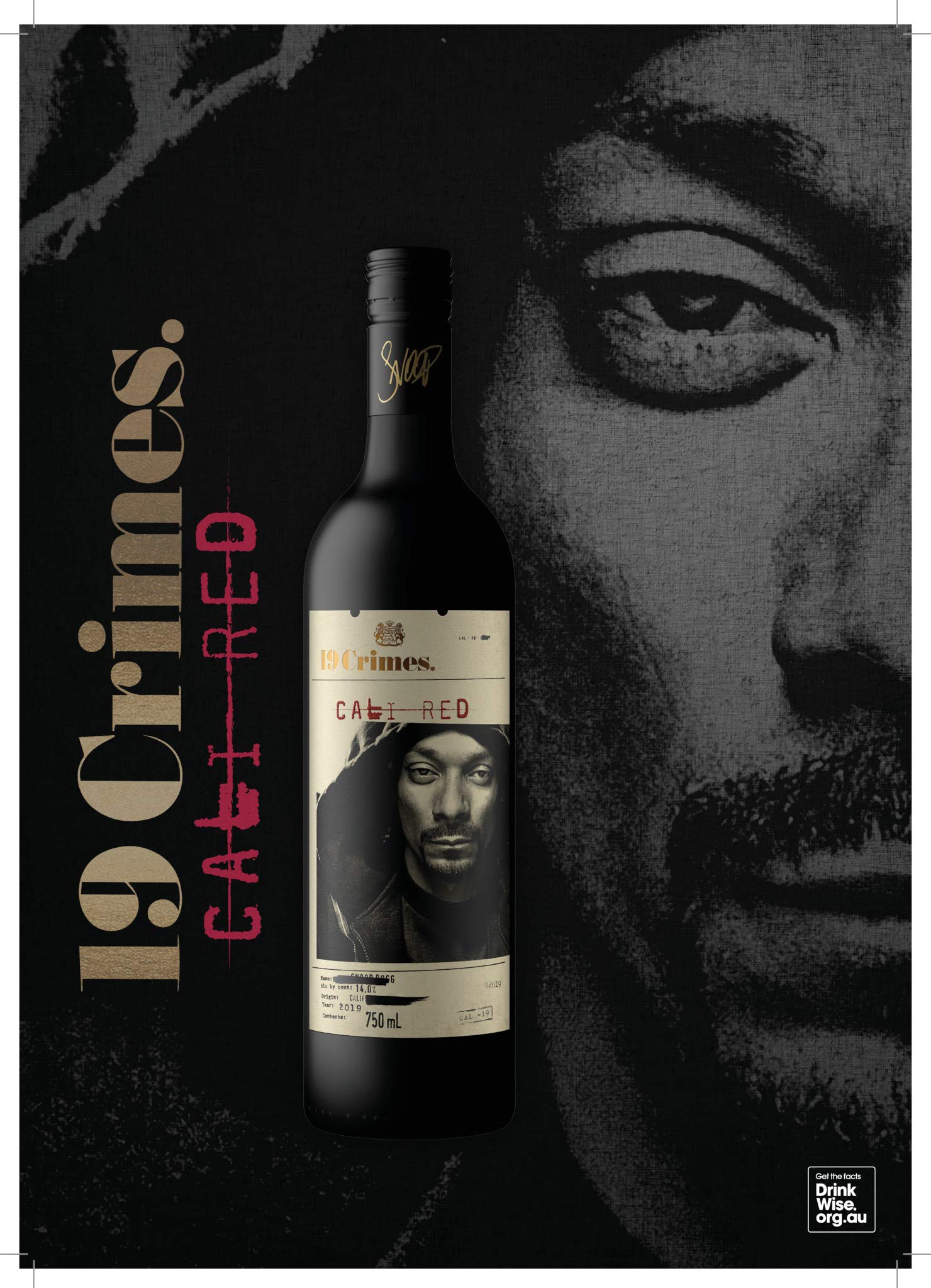19 Crimes Snoop Dogg Cali Red Wine (Single Bottle), 750 ml