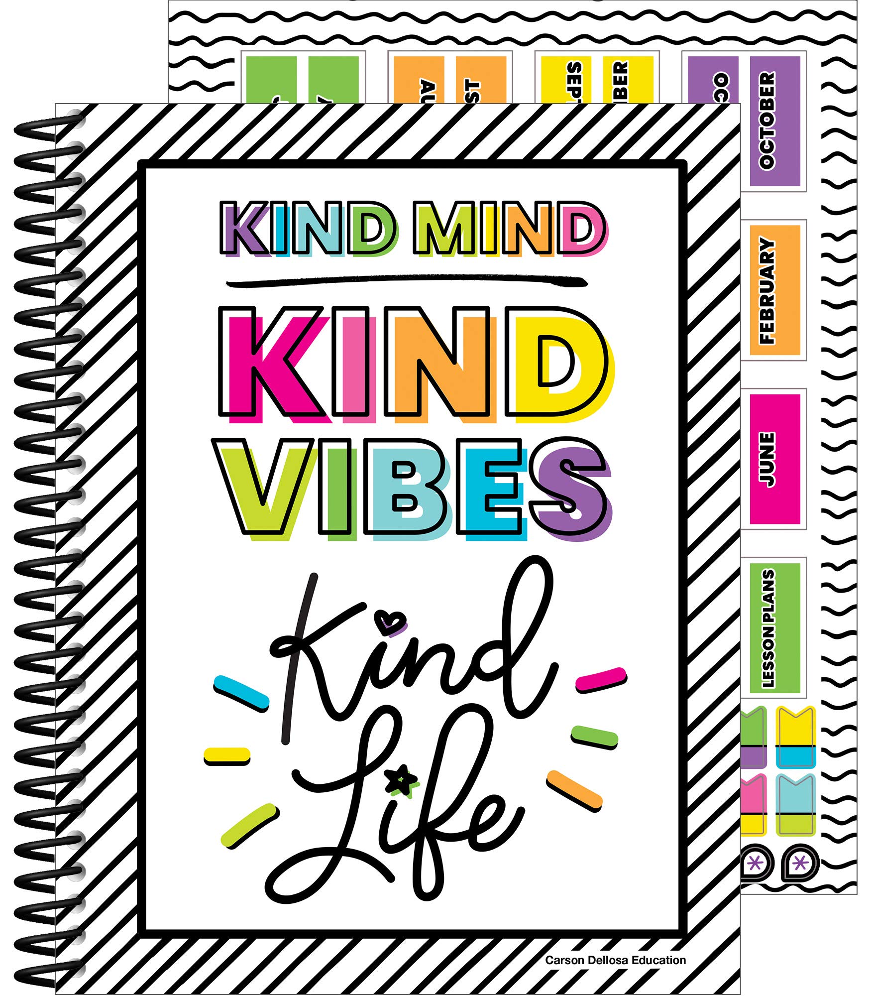 Carson Dellosa Kind Vibes Teacher Planner--Undated Weekly/Monthly Lesson Plan Book and Record Organizer for Classroom or Homeschool (8 inches x 11 inches)