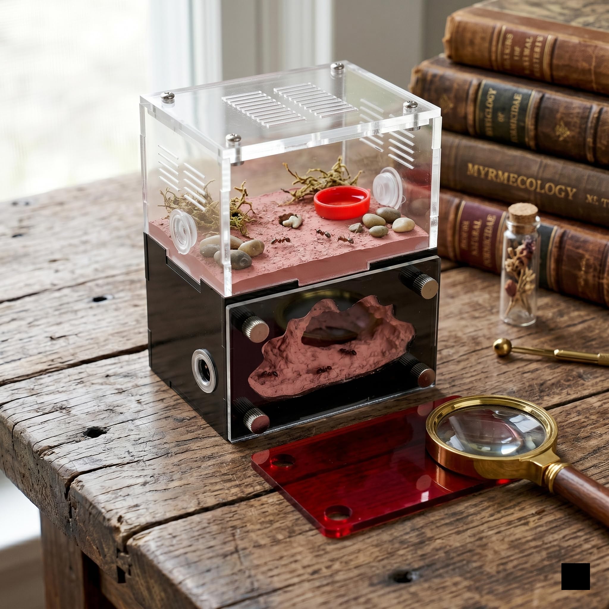 Formicarium - Kit Habitat per Ant Farm, per osservazione del comportamento, terrario educativo per adulti e bambini
