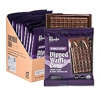 Vista 8 de Raaka Barra de cono de gofres de chocolate, juego de cono de gofre en chocolate negro Chocolate negro gourmet de grano a barra Orgánico, vegano