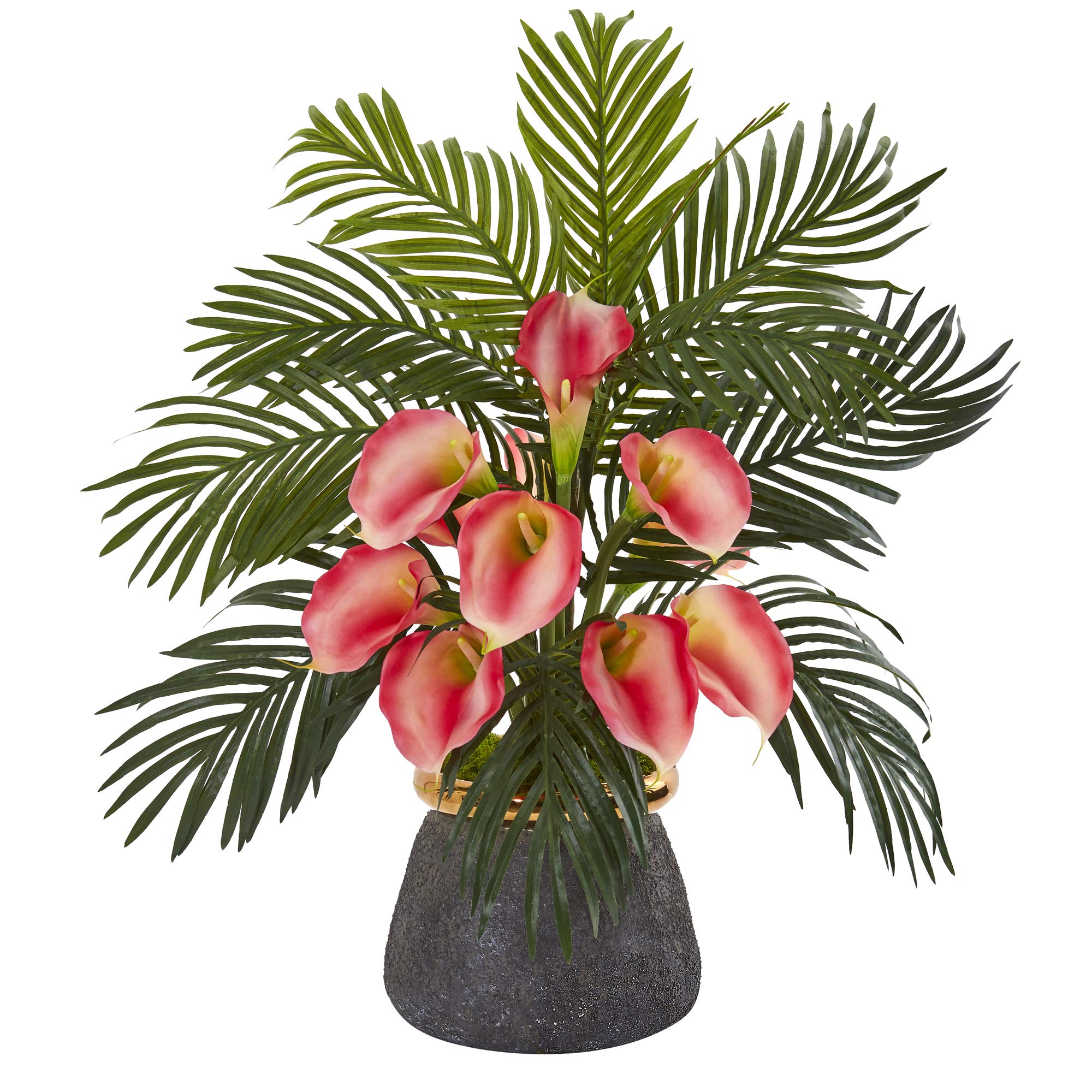 Lirio de cala artificial rosa para decorar salones modernos y oficinas
