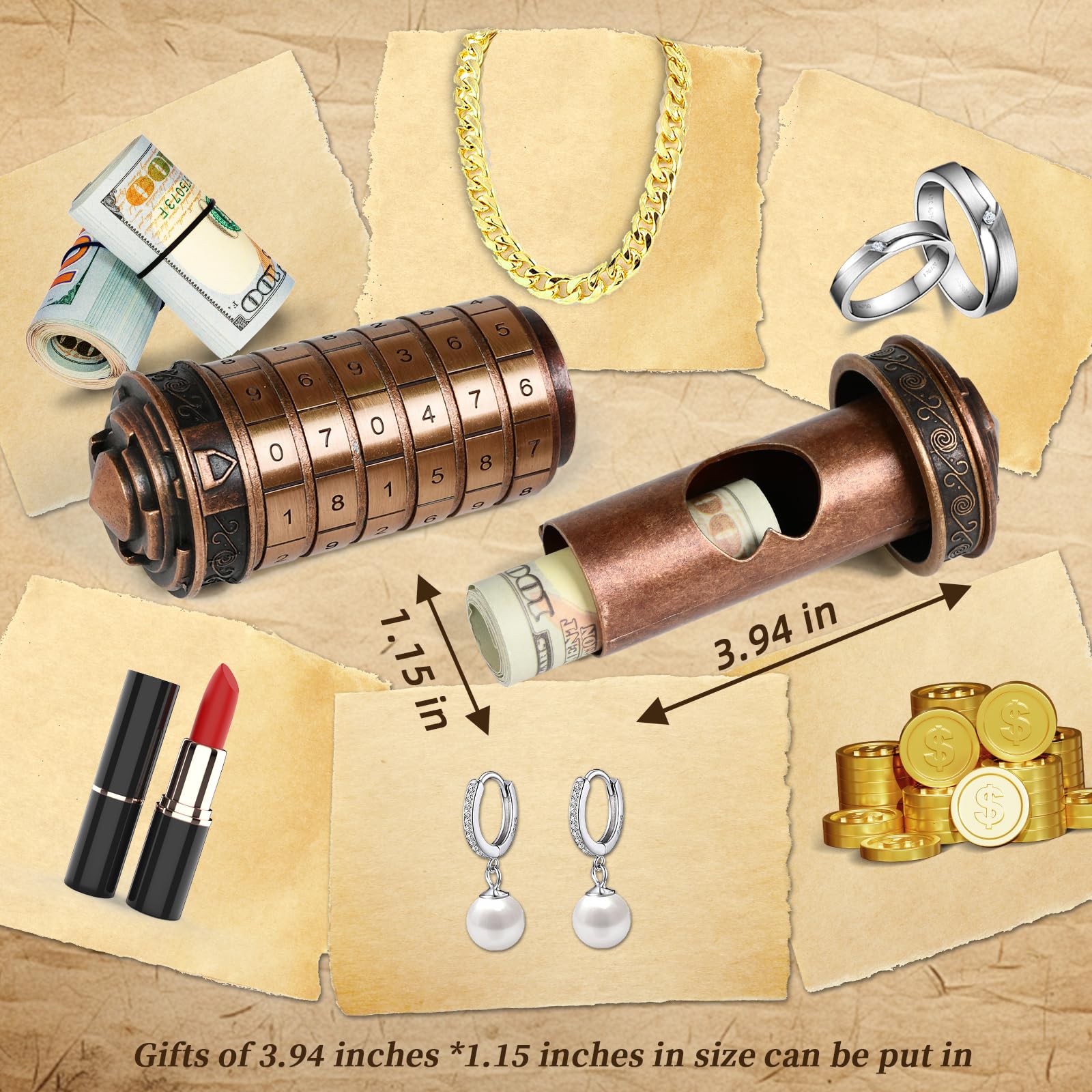 Amazon.com: CoEjokno Da Vinci Code Numeric Cryptex Money Puzzle