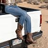 DREAM PAIRS Botas de vaquera western para mujer, tobilleras, tacón bajo grueso, punta cuadrada, botines cortos de otoño 2