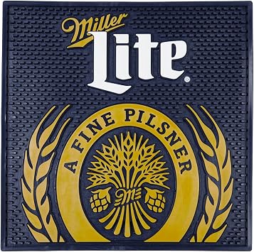 Miller Lite Waitstation XL Rubber Bar Mat Spill Mat Drip Mat