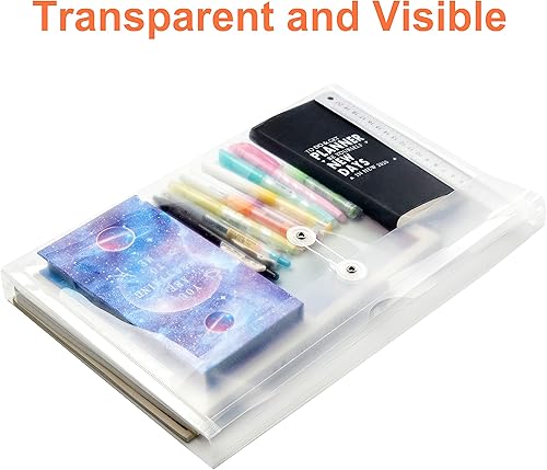 Miniatura 7 de FANWU Sobres expandibles de plástico tamaño legal con cierre de lazo de cuerda, expansión de 1-14 pulgadas, carga lateral, carpetas de archivos