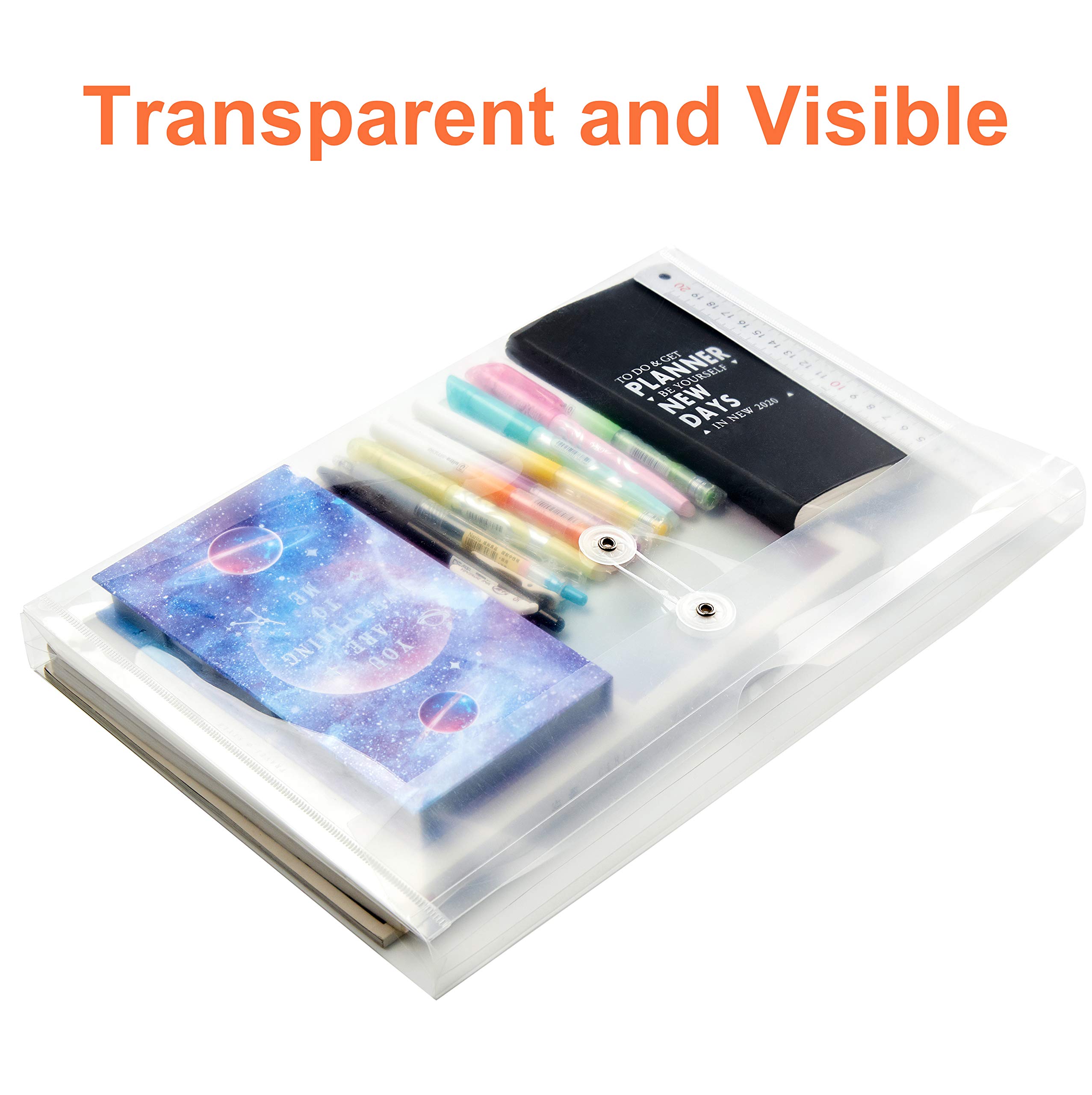 Snapklik.com : FANWU 12 Pack Plastic Letter Size Envelopes