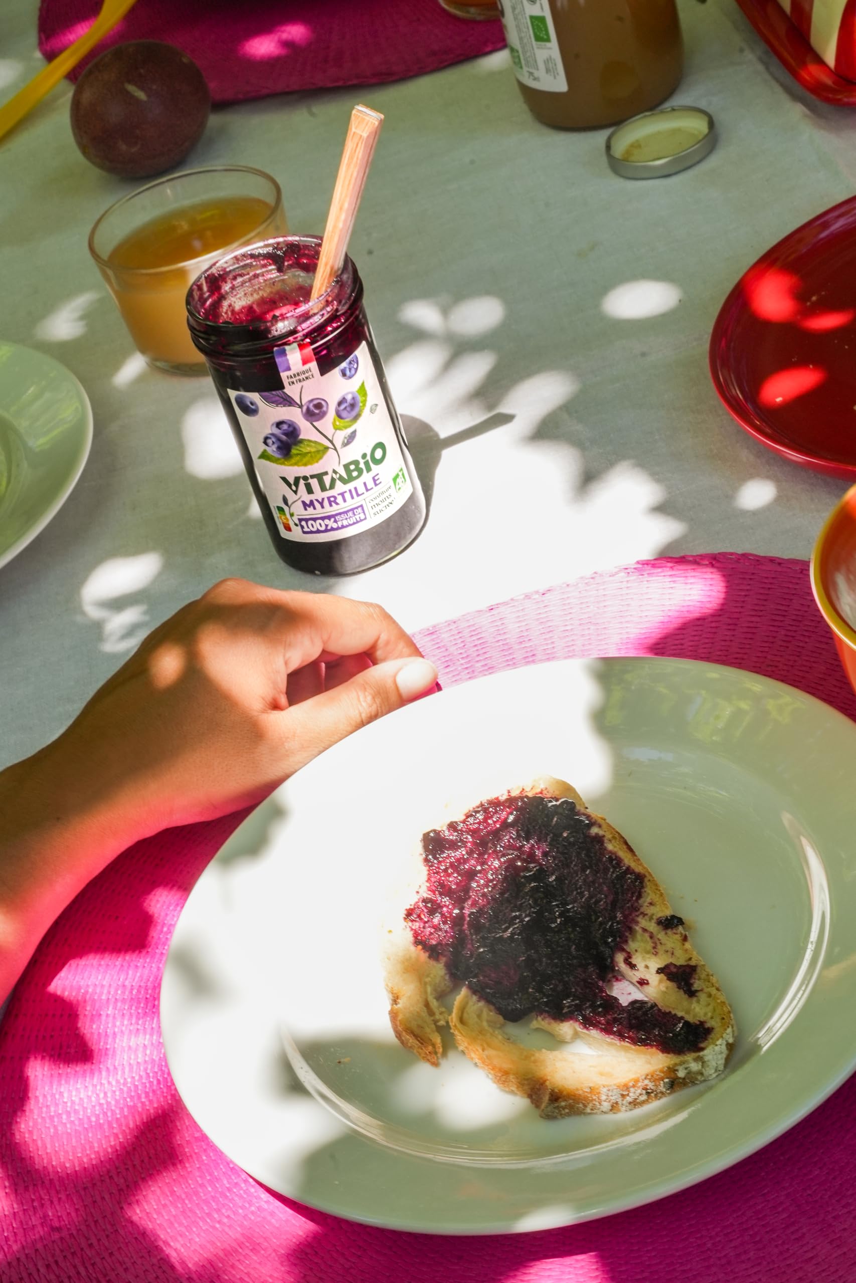 VITABIO - Confiture de Cassis 100% issue de fruits - BIO - Lot de 6-6x275g