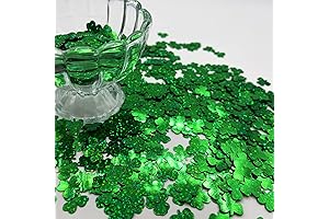 3000Pcs Green Confetti Glitter St. Patrick's Day Lucky Clover Cutouts