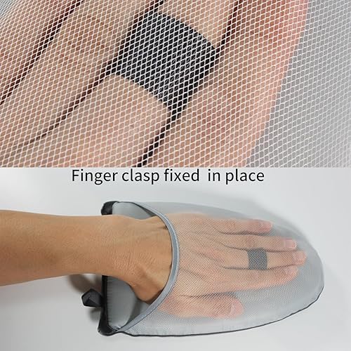 Miniatura 6 de Guantes de planchado de vapor de ropa con bucle para el dedo, tabla de planchar de ropa colgante, máquina de planchar de pie, guantes antivapor, Gris