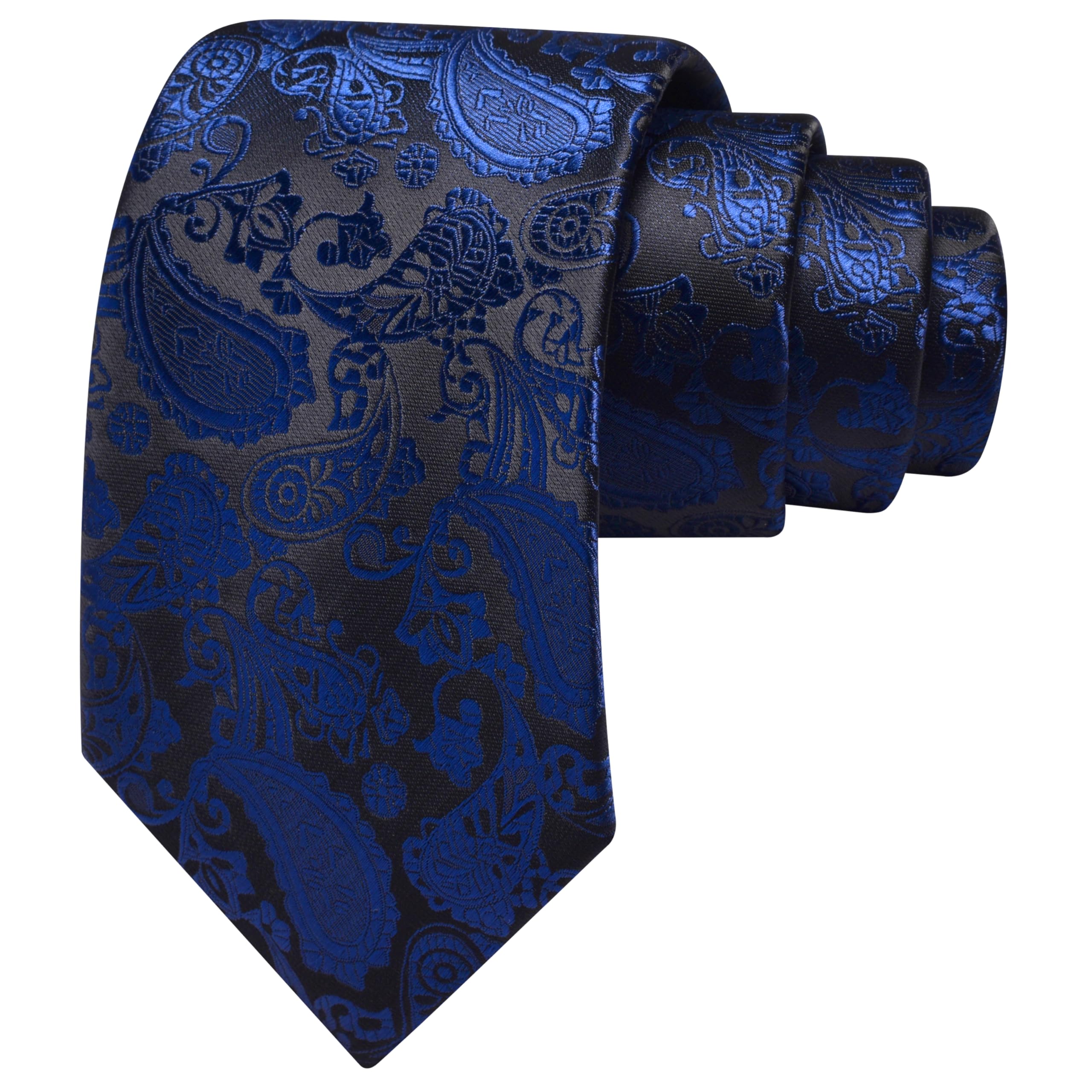 GUSLESON 3.15"(8cm) Fashion Paisley Ties Mens Woven Jacquard Necktie for Wedding
